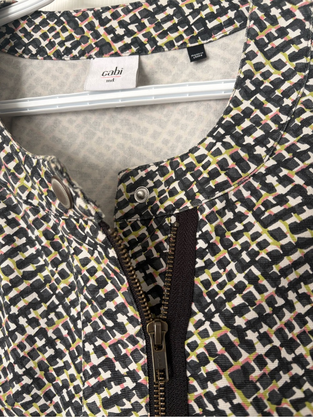 CAbi Multi-Color Patterned Zip Jacket - Picture 2 of 4